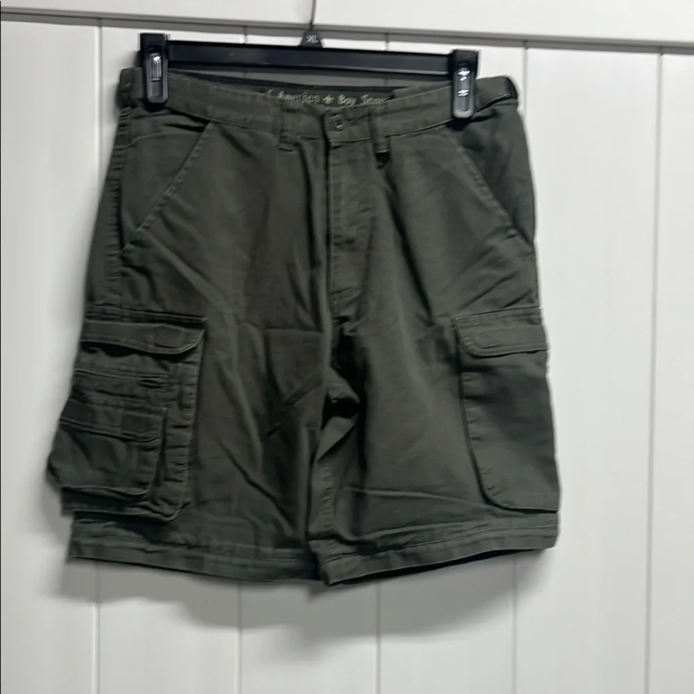 BSA Men's Green Cargo Shorts 32” waist - Picture 1 of 6